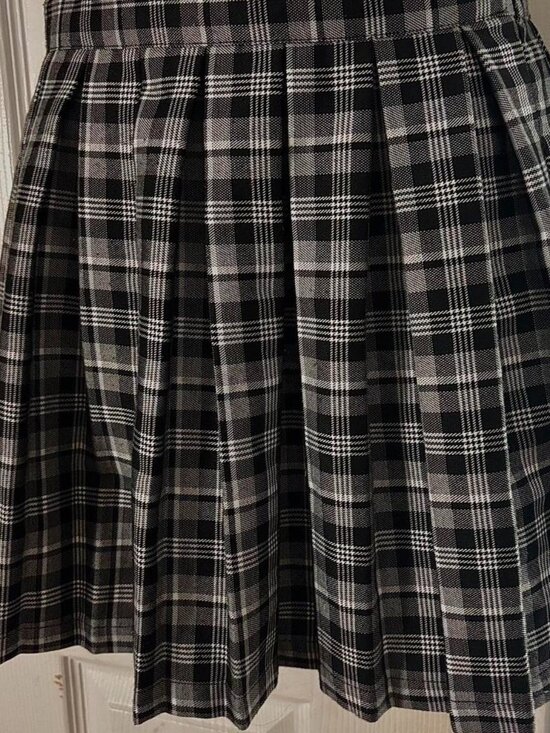 Cali1850 Dresses & Skirts - Cali 1850 black and white plaid pleated skirt